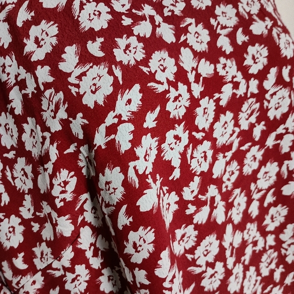 Agnes Orinda Women's Retro Ditsy Floral Short Sleeve Blouse Size 4X - Picture 4 of 10